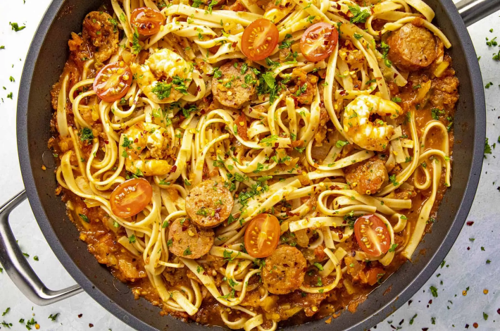 Cajun Shrimp Pasta with Sausage